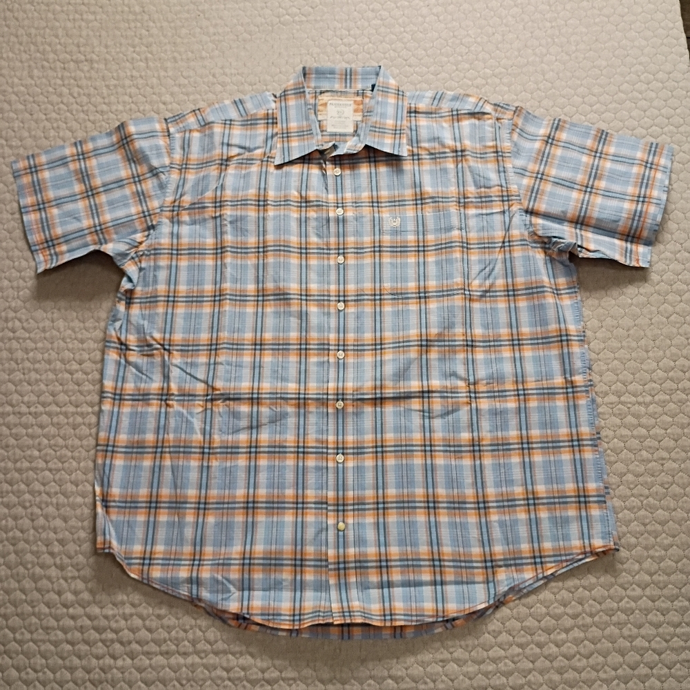 Panhandle Rough stock Men's 2XL Relaxed Button Up Shirt Short Sleeve - Picture 8 of 9